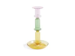 HAY - Flare Tall Candle Holder Rainbow Pink/Green/Yellow