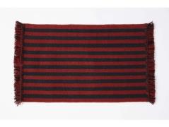 HAY - Stripes and Stripes Wool Rug 95x52 Cherry