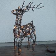 Brun rattanoptik - LED-udendørs deko Deer