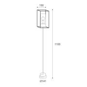 Cubic³ 3371 væglampe antik messing/opal