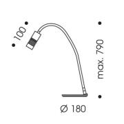 OLIGO A little bit colour bordlampe sort/sort