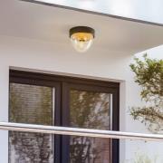 Loftlampe Nook med klar skærm, sort/guld