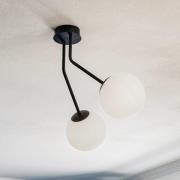 Nova loftlampe, sort/opal, 2 lyskilder