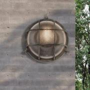 Skotlampe Porto rund, sort-sølv