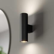 Euluna væglampe Marion, sort Højde 18 cm Stål op/ned