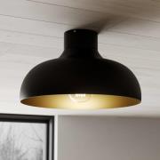 Basca loftlampe, sort ydre, guld indre