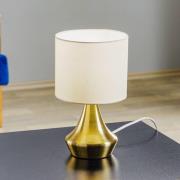 Bordlampe Ottone med tekstilskærm, messing