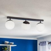 Loftlampe Sfera 3 lyskilder direkte lang glas/sort
