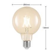 E27 4 W 2.700 K G95 globe, filament, klar