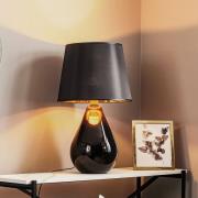 Lacrima bordlampe, sort/guld