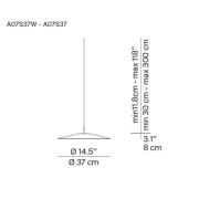 Luceplan Koinè LED-pendel 927 Ø37cm sort