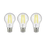 LED-filament E27 3,8 W 3.000 K 806 lm klar, 3 stk