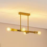 Loftlampe Eliza, 4 lyskilder, guld