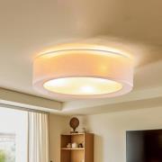 Euluna Tibu loftlampe, tekstil, Ø50cm, cappuccino