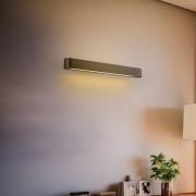 Væglampe Soft, bredde 60 cm, grafit, aluminium, G13