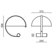 Stilnovo Meta LED-bordlampe inkl. E27-LED, guld