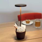 Zafferano Poldina Reverso batteridrevet bordlampe corten