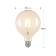 LED-filament E27 6 W 2.700 K G125 Globe klar 2 stk