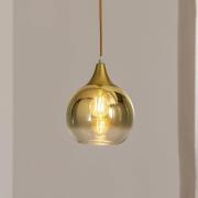 Hængelampe Monte i glas, 1 lyskilde, guld