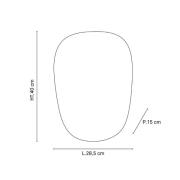 MARKET SET Væglampe Screen 70's, 40 cm høj, birk, tekstil