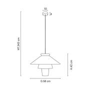 MARKET SET Ruche-pendel, Ø 58 cm, hvid