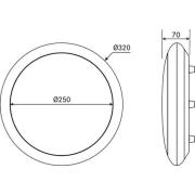 BRUMBERG Gavan LED-loftslampe, IP65, hvid Ø32cm