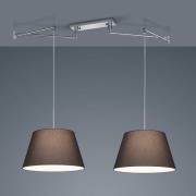 Helestra Certo hængelampe kegle, 2 lkld, antracit