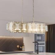 Lysekrone Karmella 100 cm messing antik 12flg.