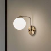 Daisy 146-A væglampe, guld, skærm af opalglas