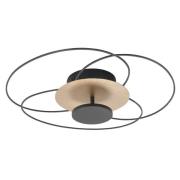 Fiore LED-loftlampe, 2.700 K, sort/guld