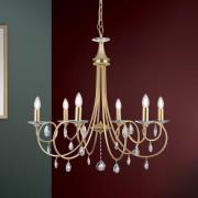 VIOLETTA lysekrone i guld med seks lys