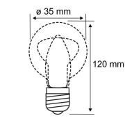 LED-vindstødpære E14 2,6W 2.700K Vindstød