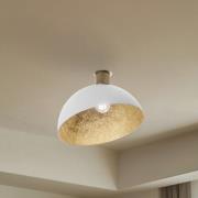 Loftlampe Sfera, Ø 35 cm, hvid/guld