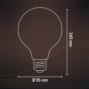 Calex E27 G95 4,5 W LED-filament guld 821, dæmpes