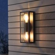 Alamonte 1 udendørs væglampe, 2 lk. rektangel