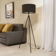 Gulvlampe Marasales i tekstil, tre ben