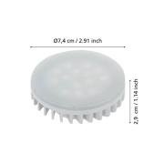 LED-pære GX53 4,9W 3.000K mat