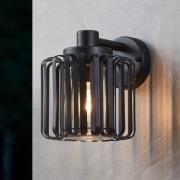 Selinus udendørs væglampe af stål, sort