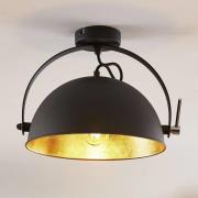 Loftlampe Muriel, sort/guld