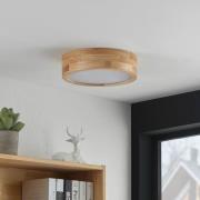 Lindby Tanju loftlampe, egetræ, Ø 30 cm