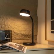 Lindby Tijan LED-bordlampe, sort, fleksibel arm