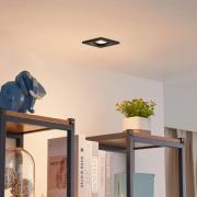 Lindby Thorid downlight, sort, sæt med 10