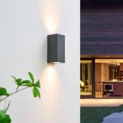 Lucande vægspot Lavina, 17 cm, antracit, GU10, 2 lyskilder.