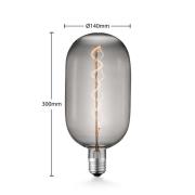 Lucande LED-pære E27 T140 4 W 1.800 K dæmpbar røg