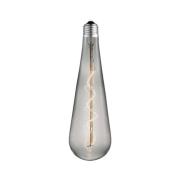 Lucande LED-dråbepære E27 4W, røgfarvet, Ø 9 cm, 1800K