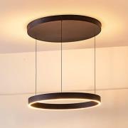 Lucande LED-hængelampe Philine, Ø 60 cm, sort, jern