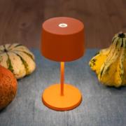 Zafferano Olivia mini 3K genopladelig bordlampe orange