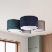 Loftlampe Boucle 4 lyskilder blå/grøn/cappuccino/grå