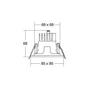 BRUMBERG Apollo Micro facetteret, kantet, DALI, 3500 K, hvid