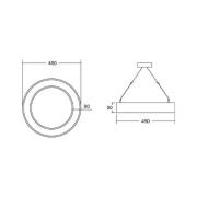 BRUMBERG Biro Circle Ring5 direkte DALI Ø 45 cm sort 3000K